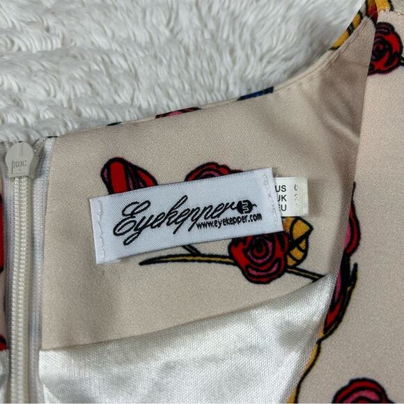 Eyekepper fit and flare floral print mini dress, size 0 - Picture 7 of 8